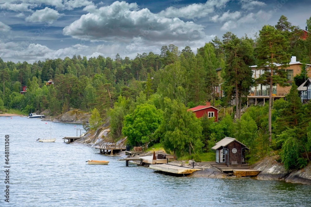 Naklejka premium Sail in Stockholm Archipelago on the Baltic Sea - Sweden