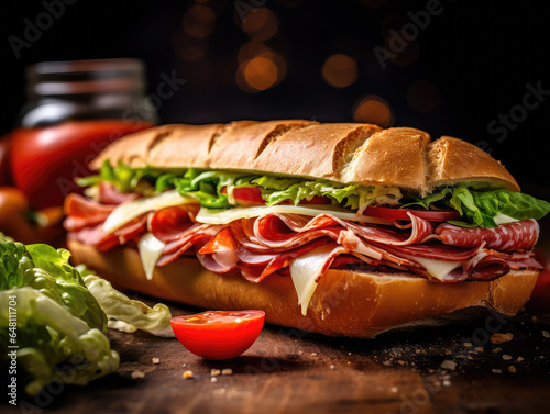 Subway classic featuring layers of thinly sliced pepperoni, salami, and ham