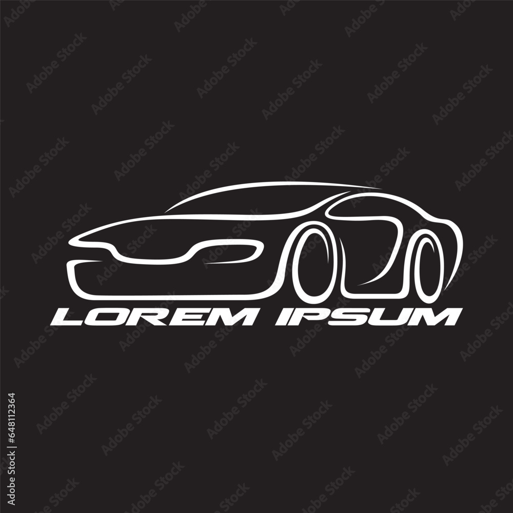 Car Logo Vector Illustration Design on black background