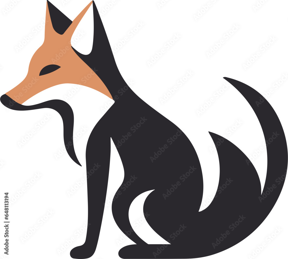 Obraz premium Fox Flat Icon