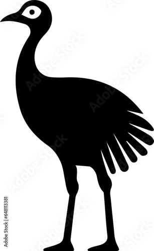 Emu Silhouette Logo Icon