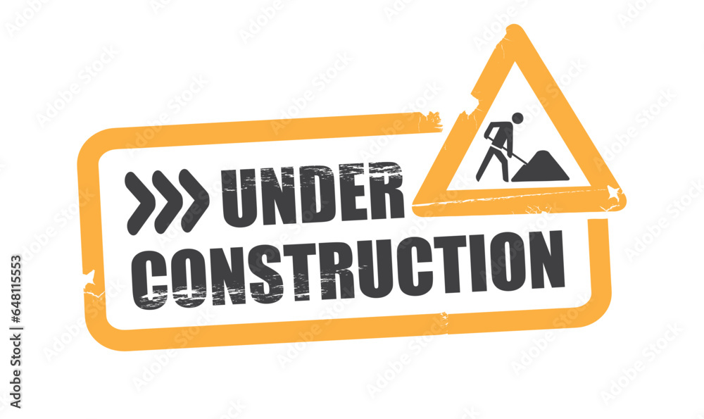 stamp under construction vector illustration stamp under construction vector illustration