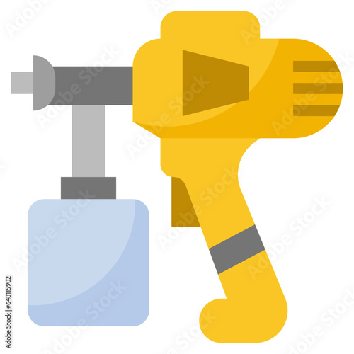 SPRAY GUN1 filled outline icon,linear,outline,graphic,illustration