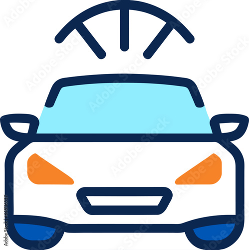 automobile figurine with black wheels parked on white background in studio