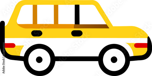 automobile figurine with black wheels parked on white background in studio