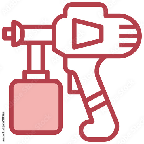 SPRAY GUN1 filled outline icon,linear,outline,graphic,illustration