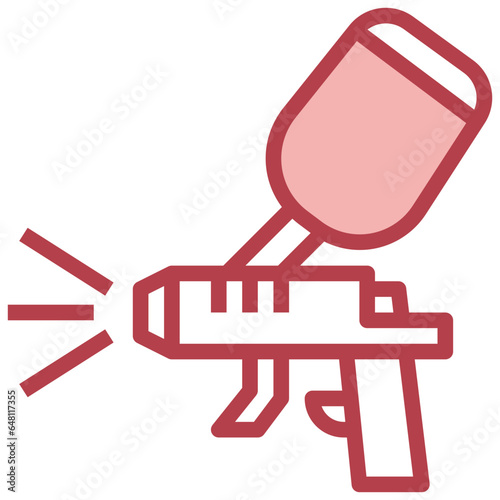 SPRAY GUN4  filled outline icon,linear,outline,graphic,illustration