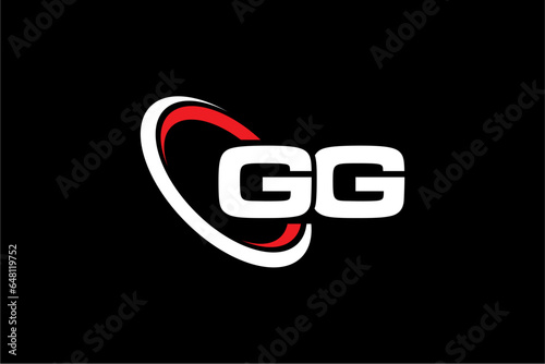 GG creative letter logo design vector icon illustration