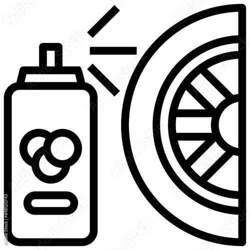 ALLOY WHEEL filled outline icon,linear,outline,graphic,illustration