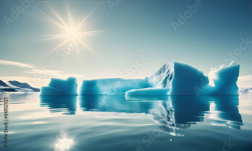Massive iceberg in the sea