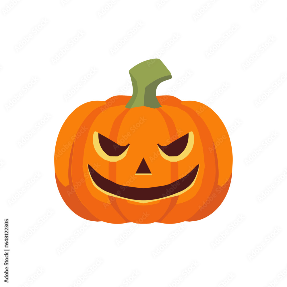 Pumpkin vector illustration, flat pumpkin halloween vector art isolated on a white background Pumpkin vector illustration, flat pumpkin halloween vector art isolated on a white background