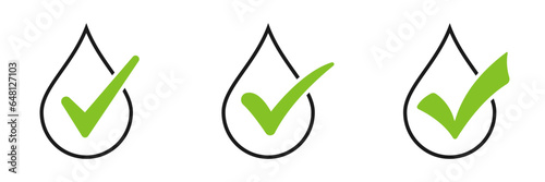 Drop check icon. Illustration