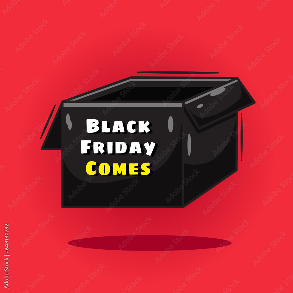 Vector illustration of black friday box sale element collection concept Vector illustration of black friday box sale element collection concept