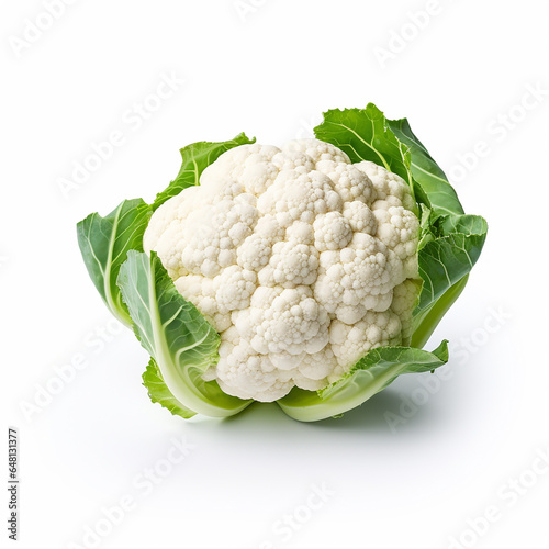 cauliflower isolated on white background photo