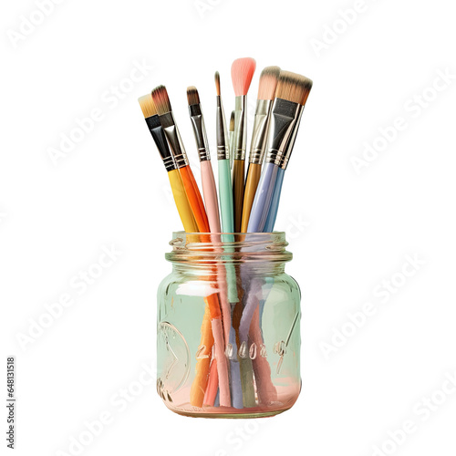 Paint brushes in a jar, France