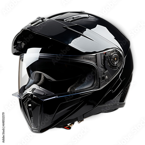Motorcycle sport helmet with visor isolated image