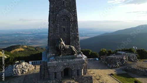 Shipka freedom monument on mountain peak