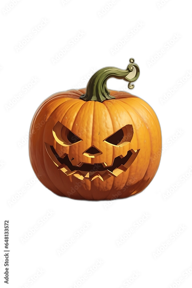 Citrouille d'Halloween sur fond blanc