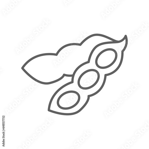 soybeans icon. nature vegetable food. Soybean seeds For soy milk for health. soya bean plant for food apps web. editable stroke outline style. vector illustration design on white background