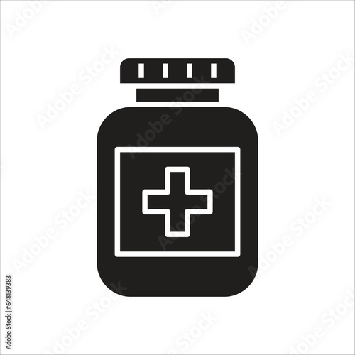 pill bottle icon simple design art eps 10