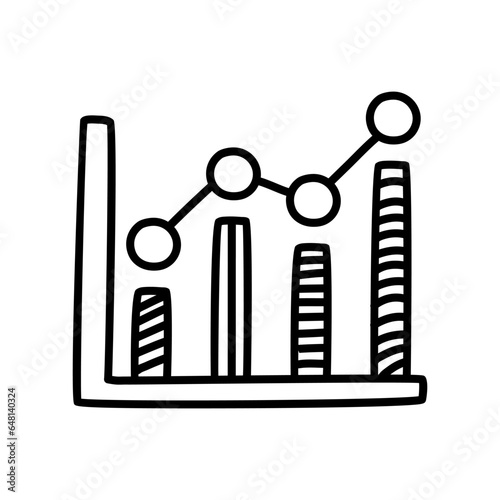 Hand Drawn business chart. Doodle Vector Sketch Illustration