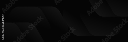 Abstract Black Geometric banner design background.