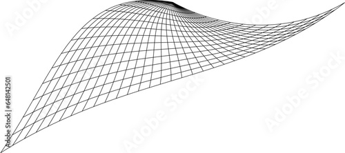 Net flying waving. Texture wave textile. Fabric square cells sea wind. Vector illustration rolling hills. Flag windy stream flow. Network structure surface checkered background sport lines border.