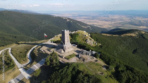 Shipka freedom monument on mountain peak