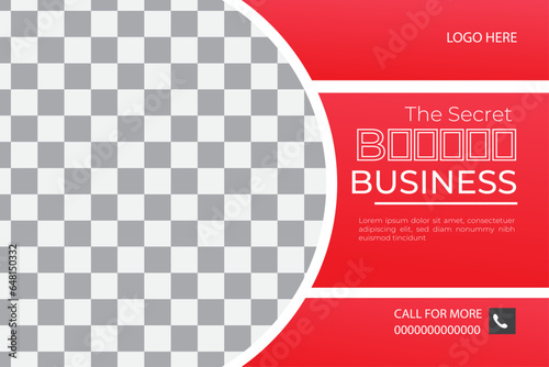 Corporate business or marketing agency postcard template.