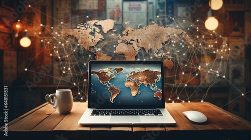 Global network connection, exchange business information