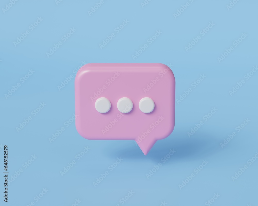 3d chat bubble on blue background. 3d render illustration. 3d chat bubble on blue background. 3d render illustration.