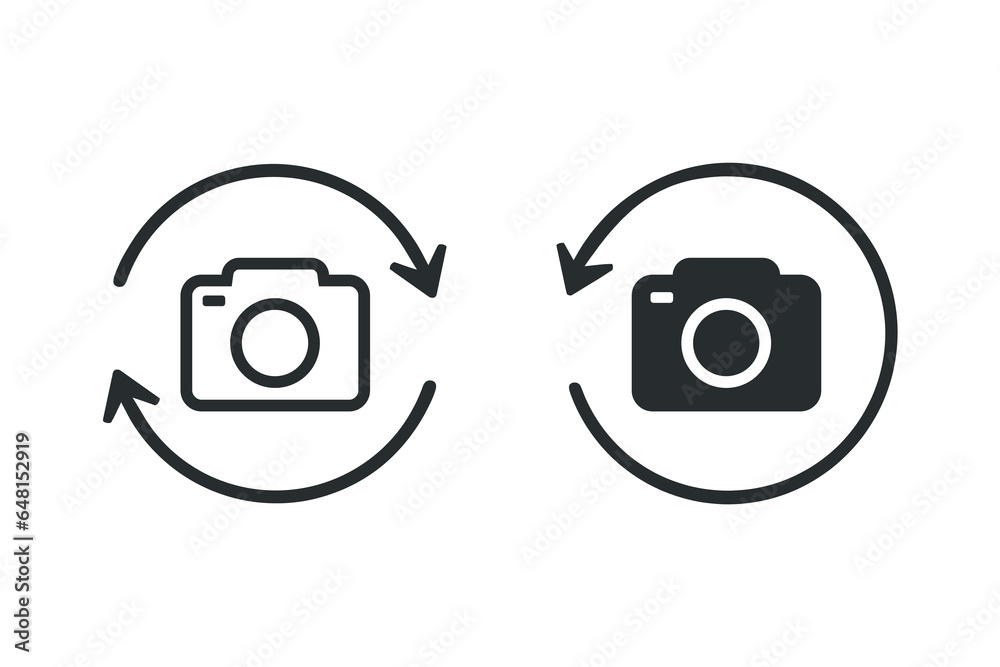 Camera refresh icon. Illustration vector Camera refresh icon. Illustration vector