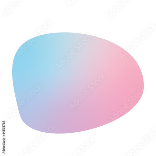 forme abstraite arrondie avec dégradé pastel
