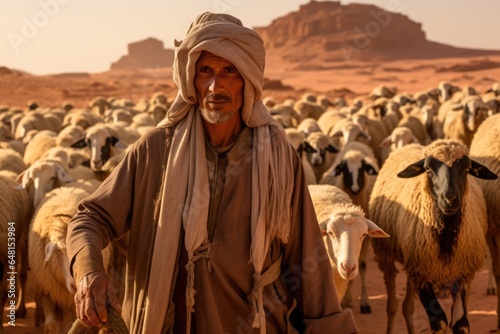 Shepherd in the desert © Faith Stock