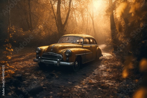 vintage car in the forest © TM 360