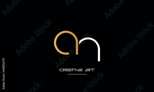 AN, NA, A, N abstract letters logo monogram