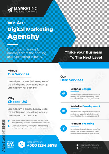 Creative corporate business flyer template, flyer examples for business, marketing flyer template, business poster template free