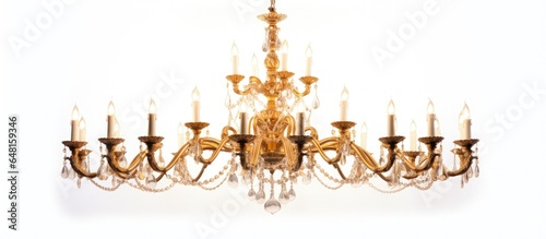 White background with isolated chandelier © AkuAku
