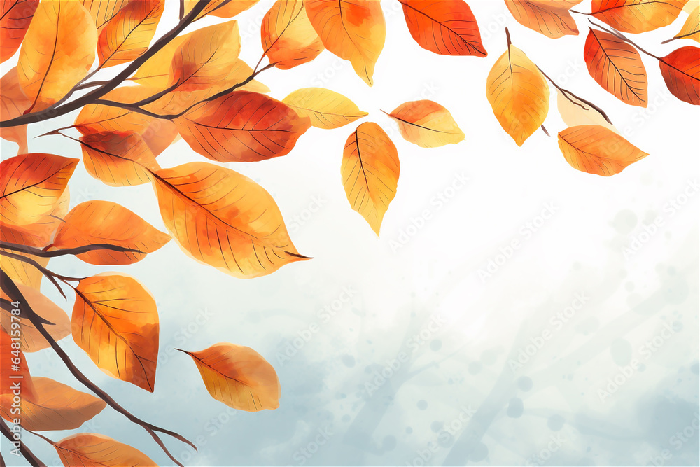 autumn background with red, orange, brown and yellow leaves.