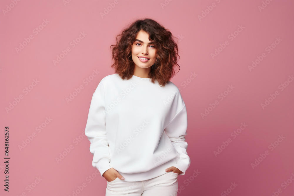 Colorful Pullover Design Template on Model Colorful Pullover Design Template on Model