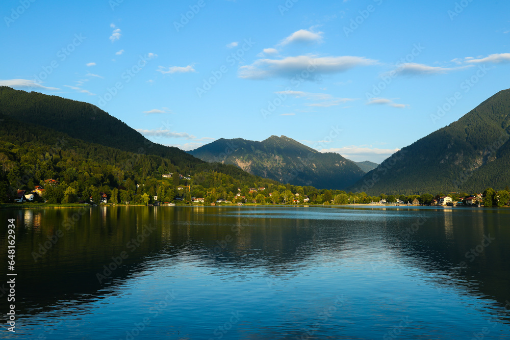 View from the town of Tegernsee  to Rottach-Egern