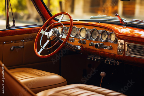 A Glimpse into the Past: Vintage Car Interior © Andrii 