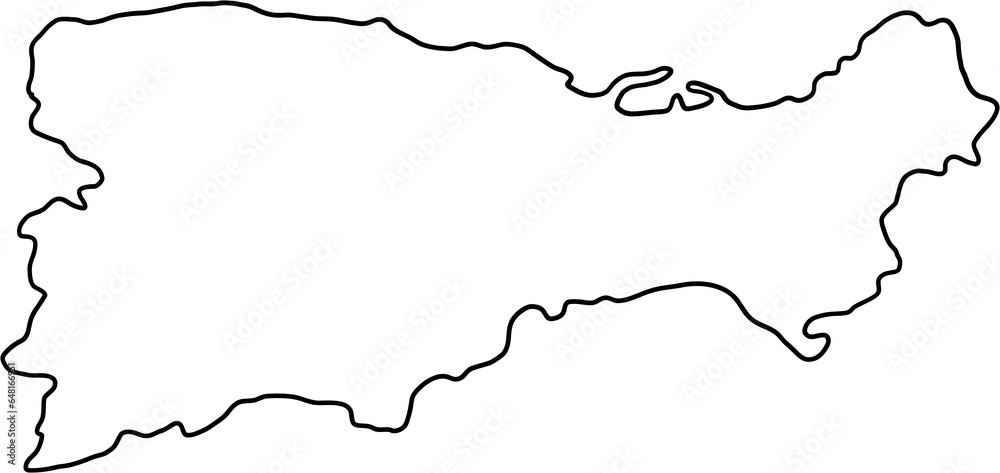 doodle freehand drawing of capri island map. - obrazy, fototapety, plakaty 