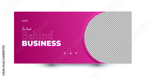 webinar face book cover banner template social media post.