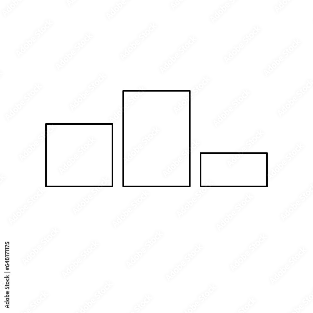 A large black outline winners podium symbol on the center. Illustration on transparent background A large black outline winners podium symbol on the center. Illustration on transparent background