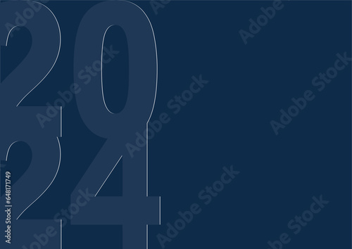 Creative concept of 2024. Happy New Year	
