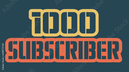 Subscriber achievement background or banner. 