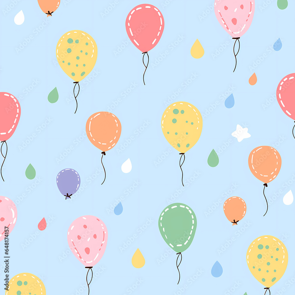 Pattern Of Balloons And Drops
