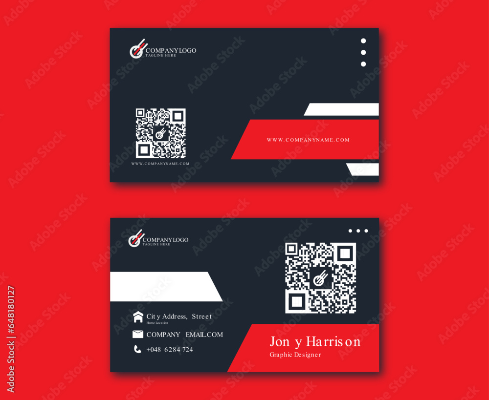 Fototapeta premium modern and clean professional business card template