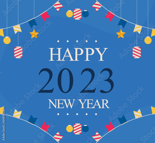  new year banners set element background
